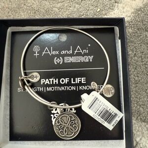 Alex and Ani Silver Charm Bangle
